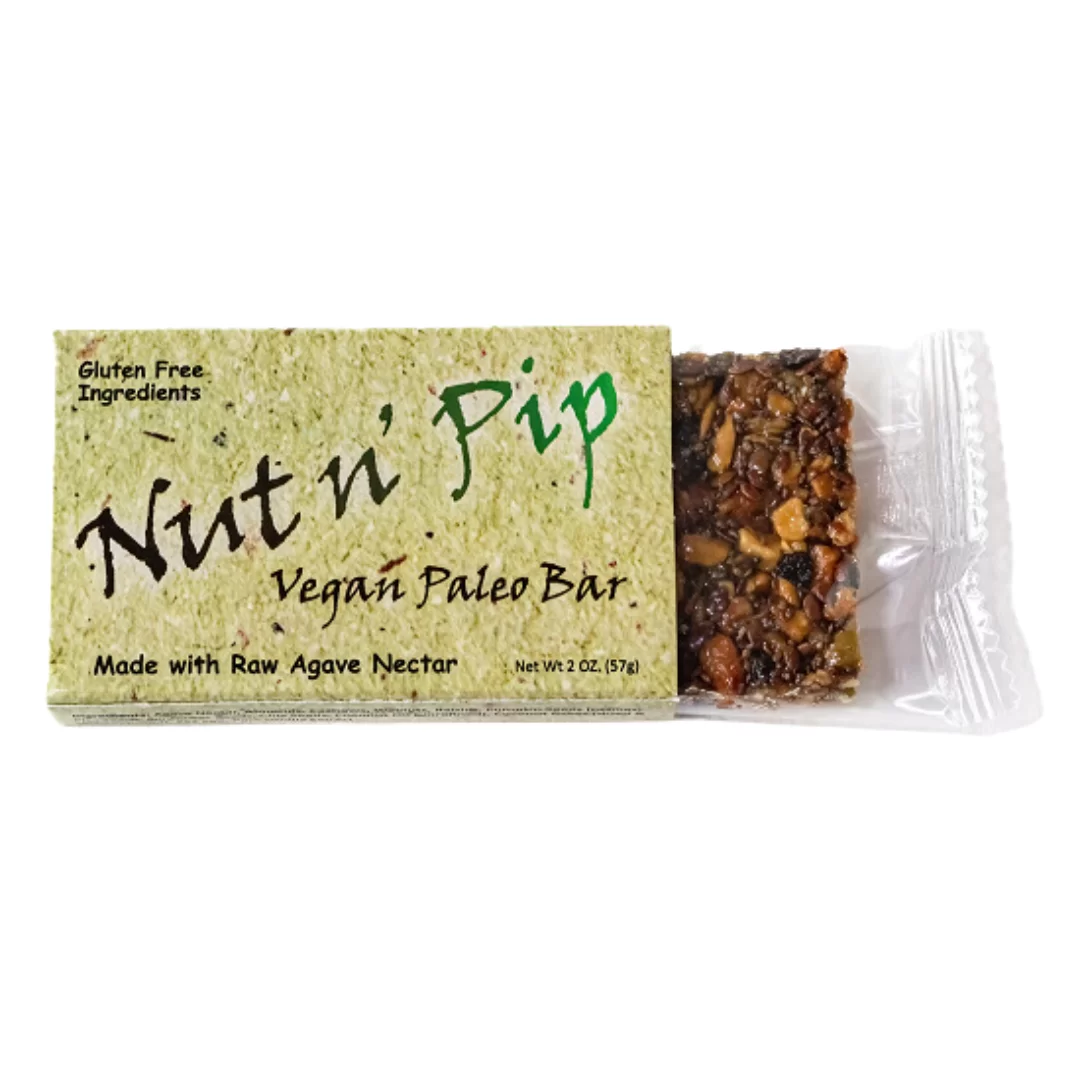 Made in Oklahoma - Vegan Paleo Bar Paleo bar, Paleo granola bar, paleo chewy granola bars, snack bar, Nut N' Pip
