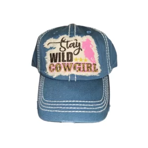Stay Wild Cowgirl  - Denim