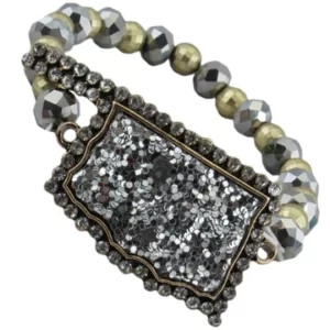 Glitter Oklahoma Bracelet - Silver