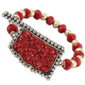 Crystal Oklahoma Bracelet - Red