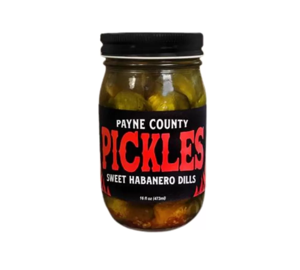 Pickles, sweet habanero dills, oklahoma pickles
